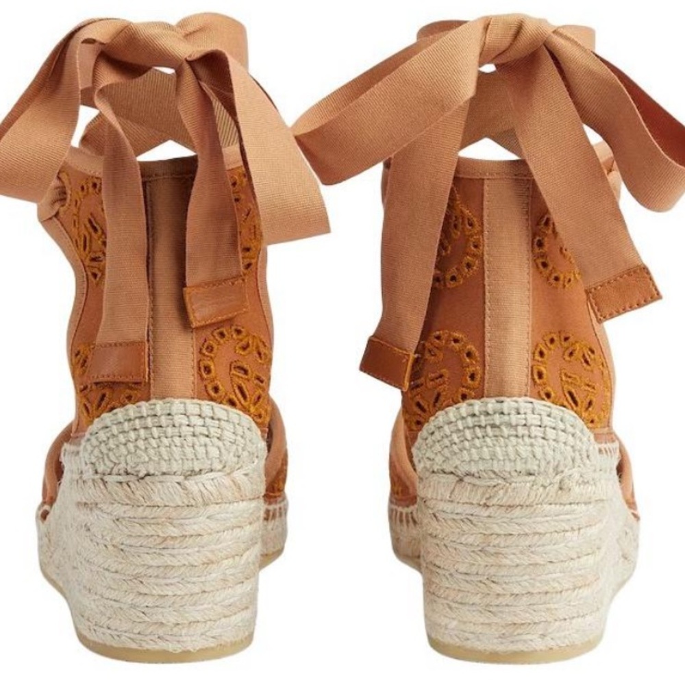 Gucci Tan Espadrille Wedge Heels Sz US8/EU38 - Picture 5 of 10